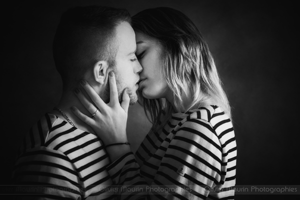 Portrait de couple en noir et blanc