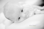 Portrait bébé en noir et blanc